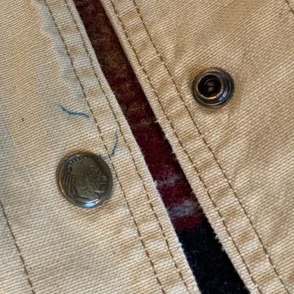 Woolrich Tan M Canvas Coat with removable blanket lining Vintage Classic - Picture 12 of 12